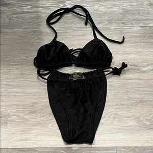 Fendi Elegant Black Bikini